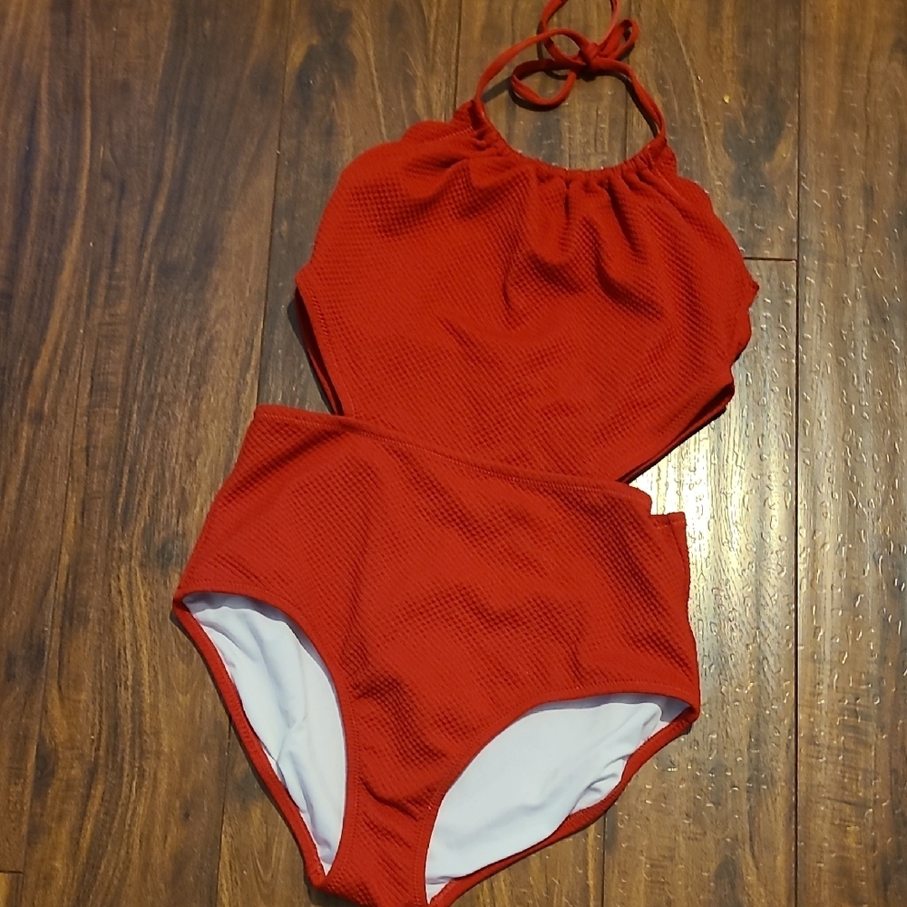 Womens Red Swimsuit - Picture 1 of 7